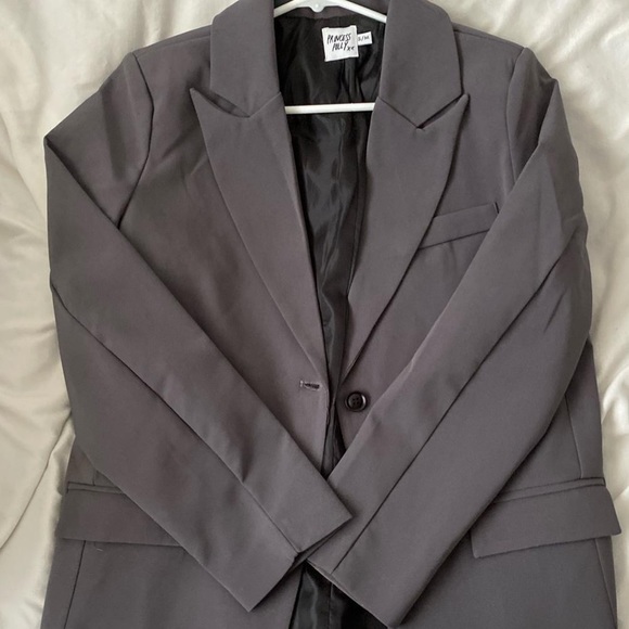 princess polly oversized blazer - grey - Picture 1 of 1